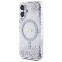 Guess HC sveķu apakšas spīdums MagSafe apvalks iPhone 16 - sudraba