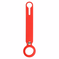 Silikona cilpa Airtag sarkana