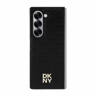 DKNY Viedtālruņa apvalks Samsung Galaxy Z Fold6 ar atkārtojošu Stack Logo dizainu – melns