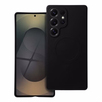 SILIKONA MAGNĒTISKAIS APVALKS saderīgs ar MagSafe priekš SAMSUNG S25 Ultra melns