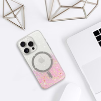 Viedtālruņa apvalks Tel Protect Moonlite Magsafe Case for Iphone 12 - rozā caurspīdīgs