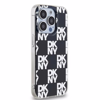 DKNY IML rūtainais mono raksts viedtālruņa apvalks iPhone 15 Pro - melns