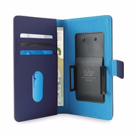 PURO Smart Wallet - universāls maciņš with a turētājs taking photos with pockets cards and money, size XL (zils)