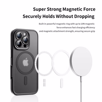 Rock Guard Touch Matte Series Magnētiskais viedtālruņa apvalks Iphone 16 pelēks