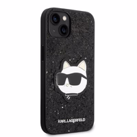 Karl Lagerfeld KLHCP14MG2CPK iPhone 14 Plus 6.7" cietais viedtālruņa apvalks melns/melns Mirdzošs Choupette Patch