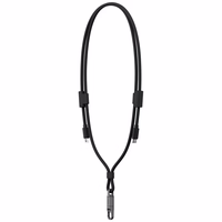 Kabelis ENERGEA Lasso Lanyard siksniņa telefonam USB-C - USB-C 1.5m 240W melns
