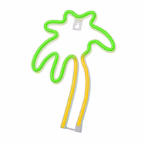 Neon LED Light PALM zaļš oranžs NNE04 Neolia