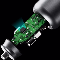 Dudao R4T 25W USB-A / USB-C automašīnas lādētājs - pelēks