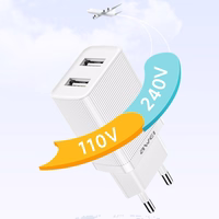 Lādētājs Awei C15L-EU 10W 2xUSB-A + USB-A uz Lightning kabelis 1.0m balts