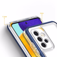 Clear 3in1 viedtālruņa apvalks Samsung Galaxy A73 rāmja gēls zila