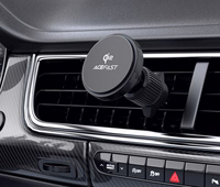 Acefast D33 automašīnas turētājs ar Qi2 15W magnētisko lādētāju ventilācijas restē – melns