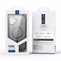 Dux Ducis Yind viedtālruņa apvalks iPhone 17, saderīgs ar MagSafe - melns