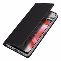 Dux Ducis Skin Pro viedtālruņa apvalks Xiaomi Redmi Note 12 Flip karšu maciņš statīvs melna