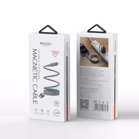 YESIDO MAGNETIC KABELIS  CA174 12W USB/LIGHTNING 1M 2.4A GREY