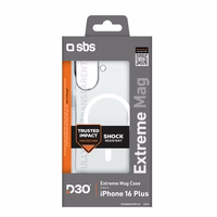 SBS Extreme Mag D3O Magnētiskais Apvalks iPhone 16 Plus - Caurspīdīgs