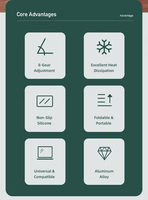 Salokāms klēpjdatora statīvs Awei X26 silver