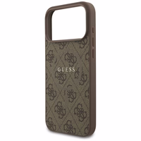 GUESS viedtālruņa apvalks IPHONE 17 Pro Max, saderīgs ar MagSafe GUHMP17XG4GFRW (PU 4G Ring Classic Logo) brūns