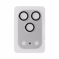 Tempered stikls Tel Protect 95% AR+AF Full Metal kameras aizsargs on camera for Iphone 17 Pro sudraba (camera island)