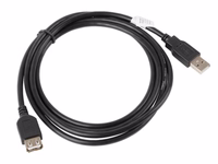 LANBERG USB EXTENSION CABLE 2.0 AM-AF 1.8M (melns) CA-USBE-10CC-0018-BK