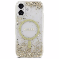 Guess Resin Bottom Glitter Magnētiskais viedtālruņa apvalks iPhone 17 - zelta