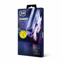 LCD tempered glass (2 pcs.) with applicator 3mk Hardy Hardura 9H Apple iPhone 15/16 melns