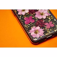 PURO Glam Hippie Chic Cover - maciņš iPhone XR (real zaļš flower petals)