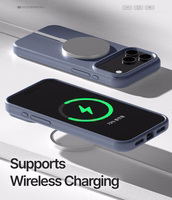 Korpuss Mercury Pure Magsafe Silicon Case Apple iPhone 17 Pro lavandrs pelēks