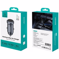Auto lādētājs USAMS CC321 Aluminium 30W PD USB-C tarnish