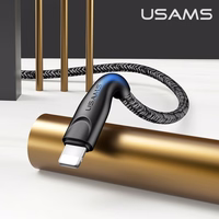 USAMS Pīts kabelis U41 lightning 3m2A melns SJ397USB01 (US-SJ397) Fast Charge