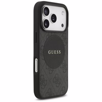 Guess 4G Circle Classic Logo Magnētiskais viedtālruņa apvalks iPhone 17 Pro - melns