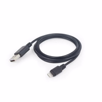 Gembird CC-USB2-AMLM-1M lightning cable melns