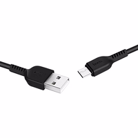 Kabelis USB A uz USB C Hoco 1 m X13 melns