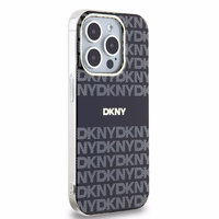 DKNY IML mono un svītrainais magnētiskais viedtālruņa apvalks iPhone 15 Pro – melns