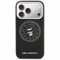 Karl Lagerfeld Point & Choupette Sketch MagSafe Maciņš for iPhone 17 Pro Max - melns