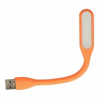 Mini LED lampa silikona USB oranža
