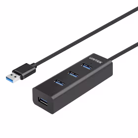 UNITEK Y-3089V01 interface hub USB 3.2 Gen 1 (3.1 Gen 1) Type-A 5000 Mbit/s melns