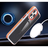 FIBER Maciņš comapitble with MagSafe for XIAOMI Redmi Note 15 Pro 4G oranžs