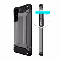 Hybrid Armor viedtālruņa apvalks Samsung Galaxy S23 bruņu hibrīda apvalks zils