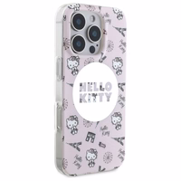 Hello Kitty IML Visur Parīze magnētiskais viedtālruņa apvalks iPhone 16 Pro Max - rozā
