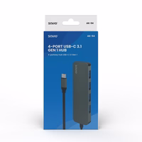 SAVIO Hub USB-C - 4 x USB-A, AK-54