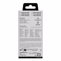 SBS TECABLEUSBIP589W USB-A - Lightning kabelis - balts