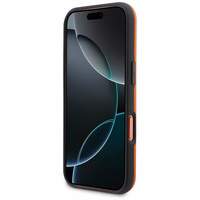 BMW maciņš for IPHONE 17 Pro saderīgs ar MagSafe BMHMP17L25PFWSMO (PU FW Metal Logo) oranžs