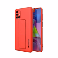 Wozinsky Kickstand Case silikona apvalks ar statīvu Samsung Galaxy M51 sarkans