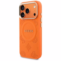 Guess Peony Hot Stamp MagSafe Maciņš for iPhone 17 Pro - oranžs