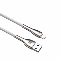 Forever Sleek kabelis USB - Lightning 1,0 m 2.4A balts