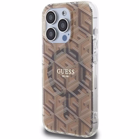 Guess IML GCube MagSafe viedtālruņa apvalks iPhone 15 Pro Max - brūns