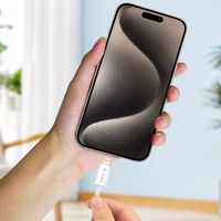 Blavec Kabelis Candy austs - USB uz Lightning - 2,4A 3 metri Apple CarPlay (CCA-UL24W30) balta