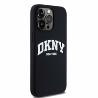 DKNY Liquid Silicone White Printed Logo MagSafe Viedtālruņa apvalks iPhone 14 Pro Max - melns (m)