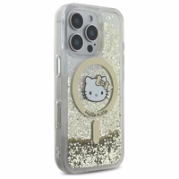 Hello Kitty Šķidrais Spīdums Fever Magnētiskais iPhone 16 Pro Viedtālruņa apvalks - Zelta