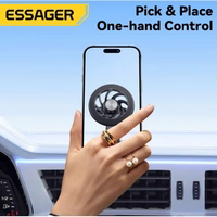 Automašīnas turētājs Essager "Spiral" melns (magnētisks / lipīgs paliktnis)